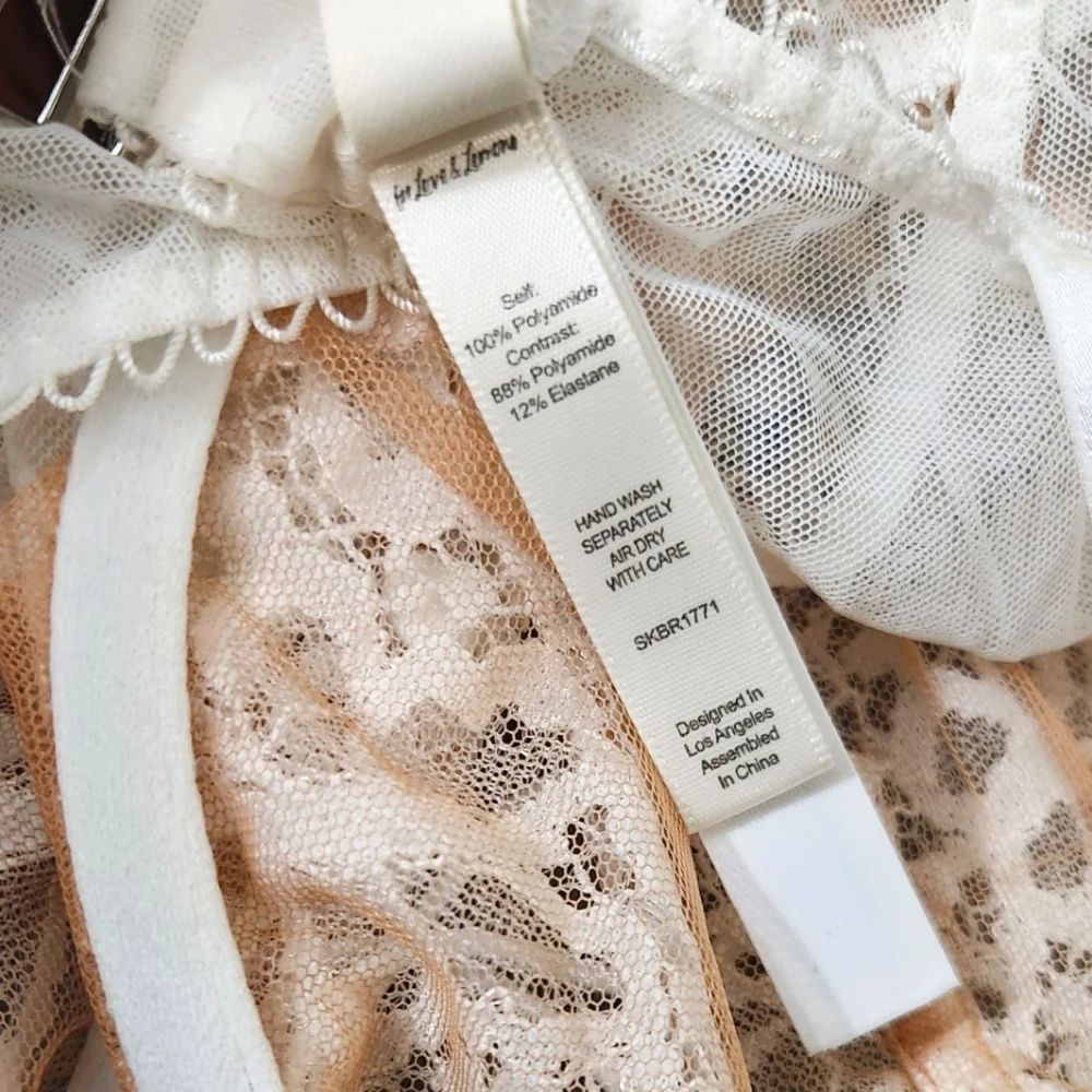 New!For Love and Lemons‎ Butterfly Lace Underwire Bra